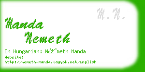 manda nemeth business card